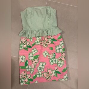 Lilly Pulitzer Cream Dress with Pink Accents